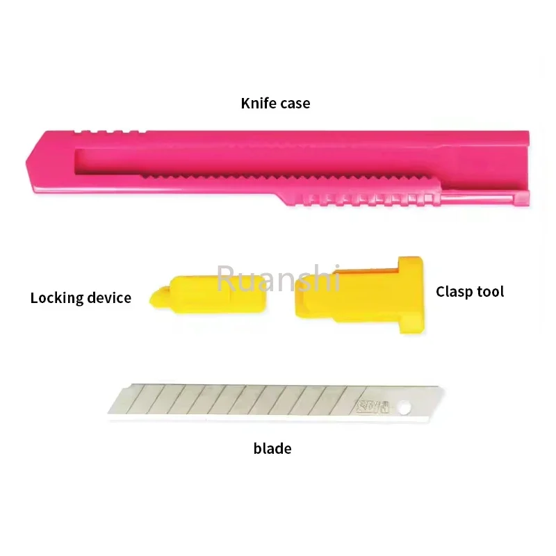 Sdi 9mm kleines Unility Messer für Kinder Teleskop verriegelung Kunststoff kleines Schneid papier anti bakterielle Werkzeug messer Kastens ch neider 0405d