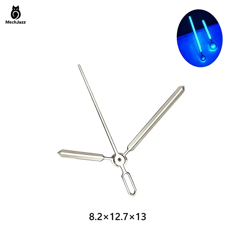MechJazz Silver Luminous Watch Hands Set, Size 8.2‑12.7‑13, Replacement Hands for 8215, 8205 Movement Modification