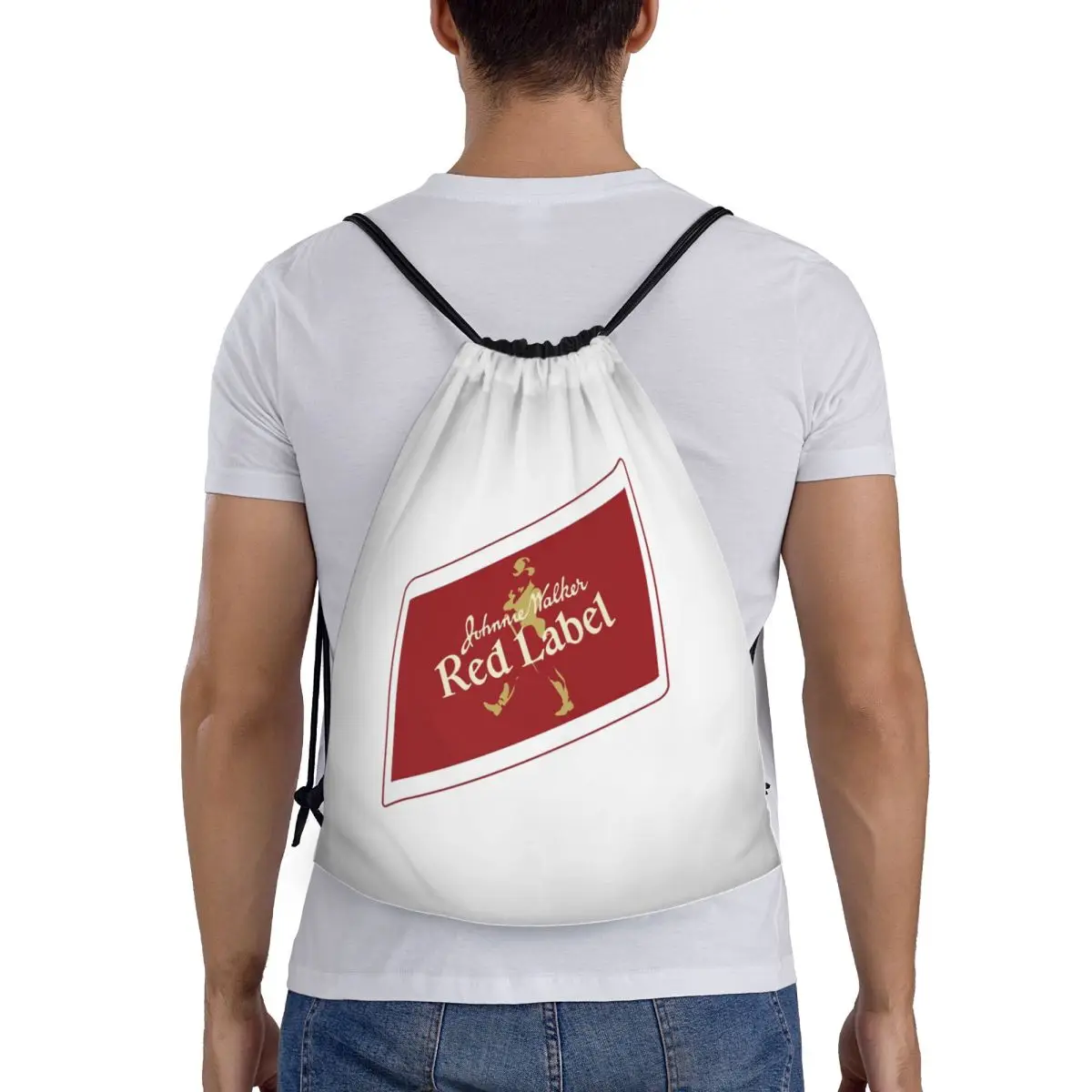 

Johnnie Walker Backpacks Fashion Portable Drawstring Bags Sports Bag Book Bags For Man Woman Students