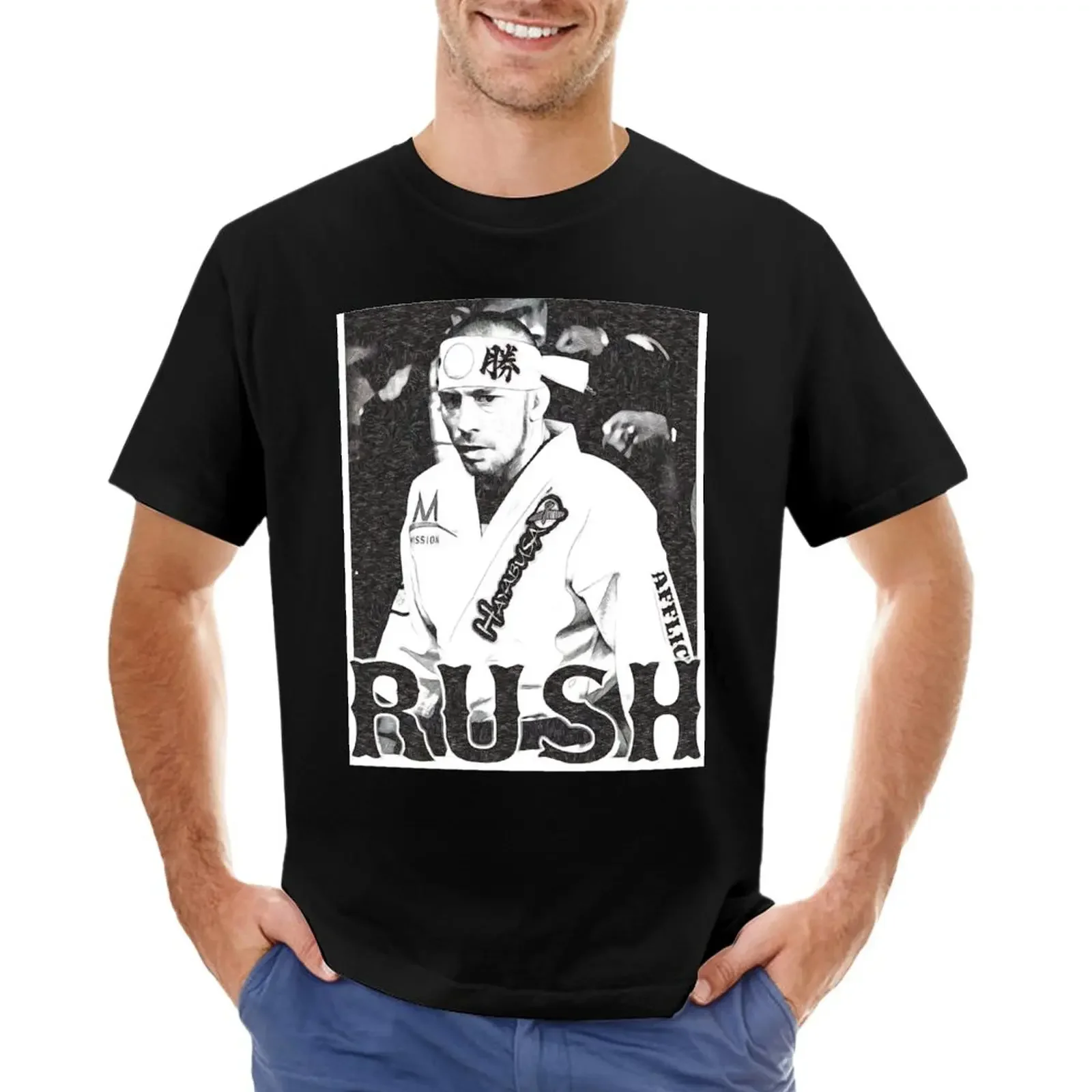 RUSH T-Shirt summer tops oversizeds black t-shirts for men