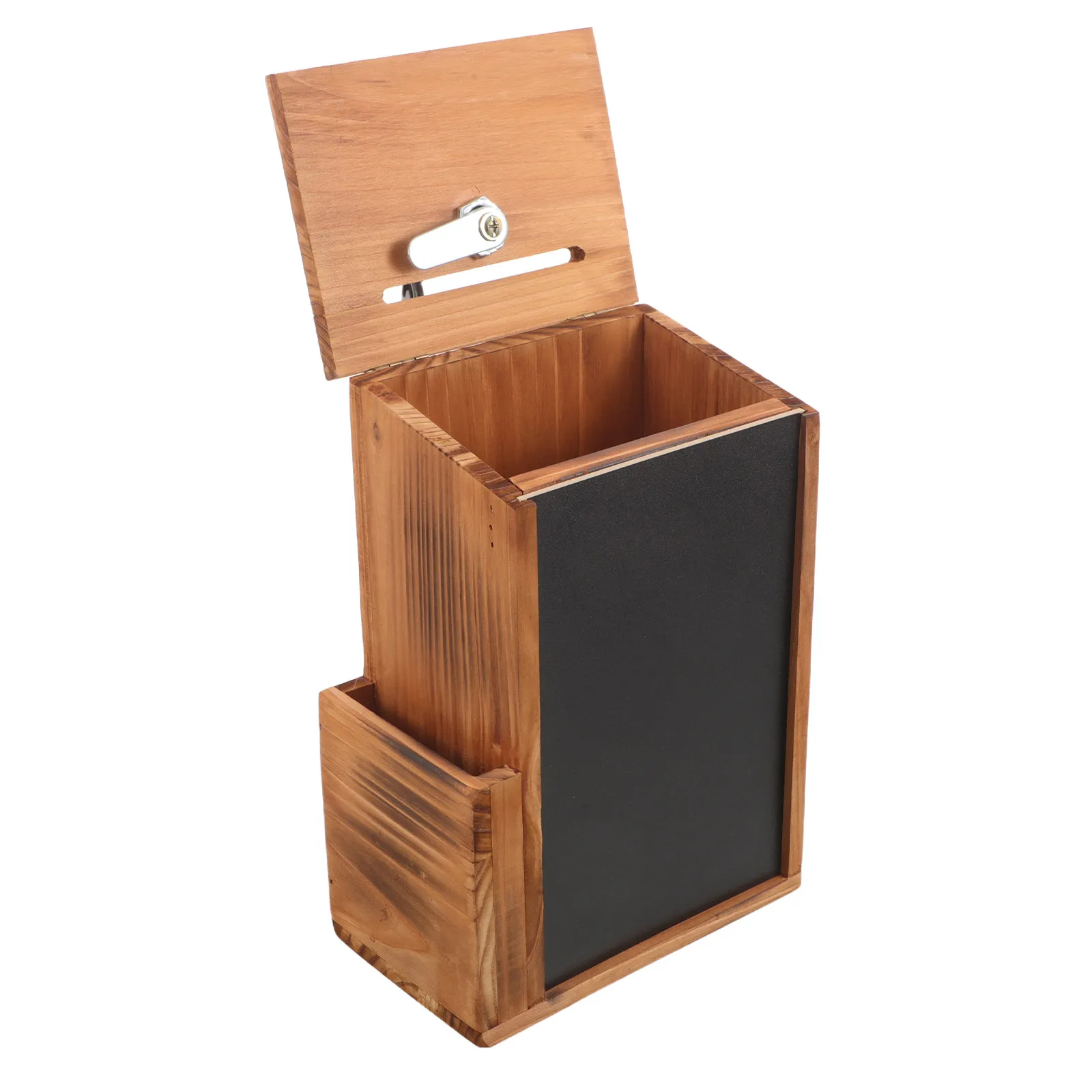 wooden-suggestion-slot-blackboard-retro-wall-mounted-mailbox-office-fundraising-donation-locked-feedback-box