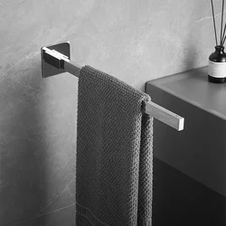 Folding Towel Rack Bath Towel Holder Perforated Wall Hanging Towel Bars 304 Stainless Steel Bathroom Shelf Kitchen Storage Rack