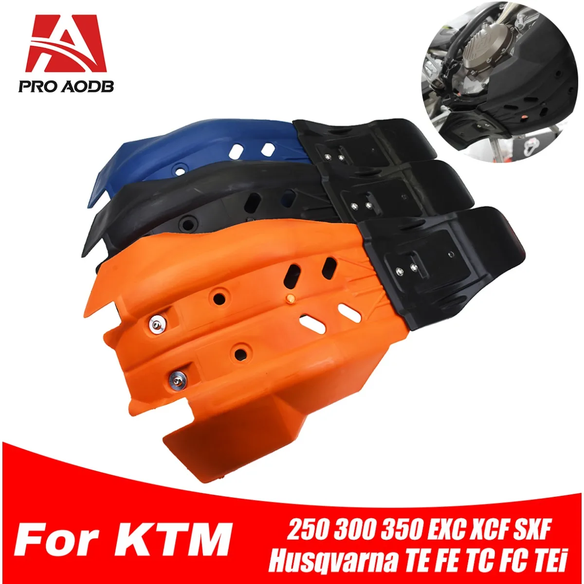 Motorcycle Skid Plate EngineShield Frame Protector Guard Cover For Husqvarna FE250 FE300 TE250 FC250 TC250 TE250i 300i 2019-2023