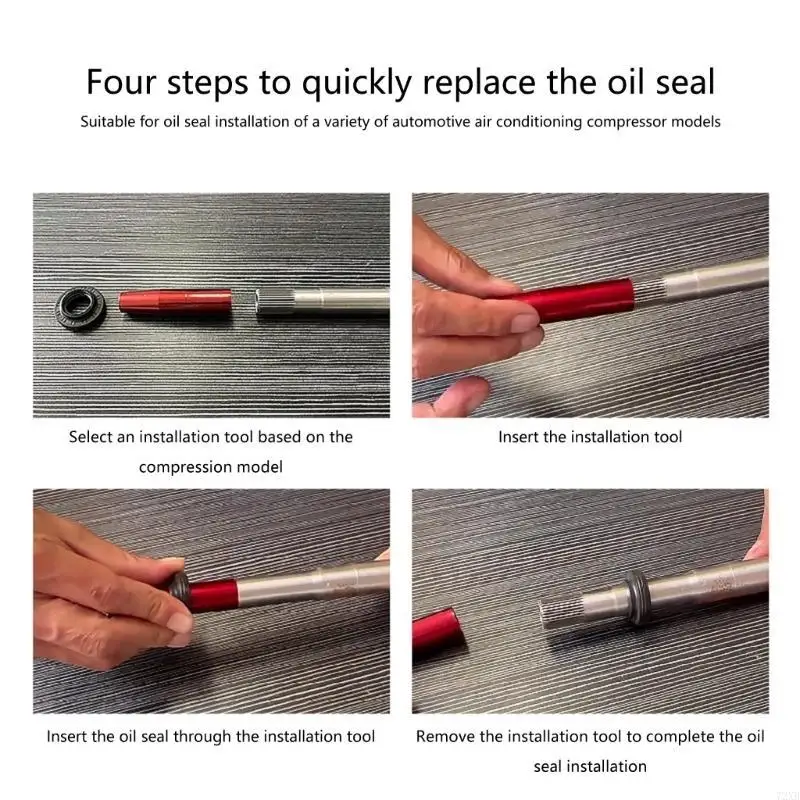 

7pcs Automotive Air Conditioning Compressor Oil Seal Installation Tool Suitable for Efficient Repair and Maintenance 72XB