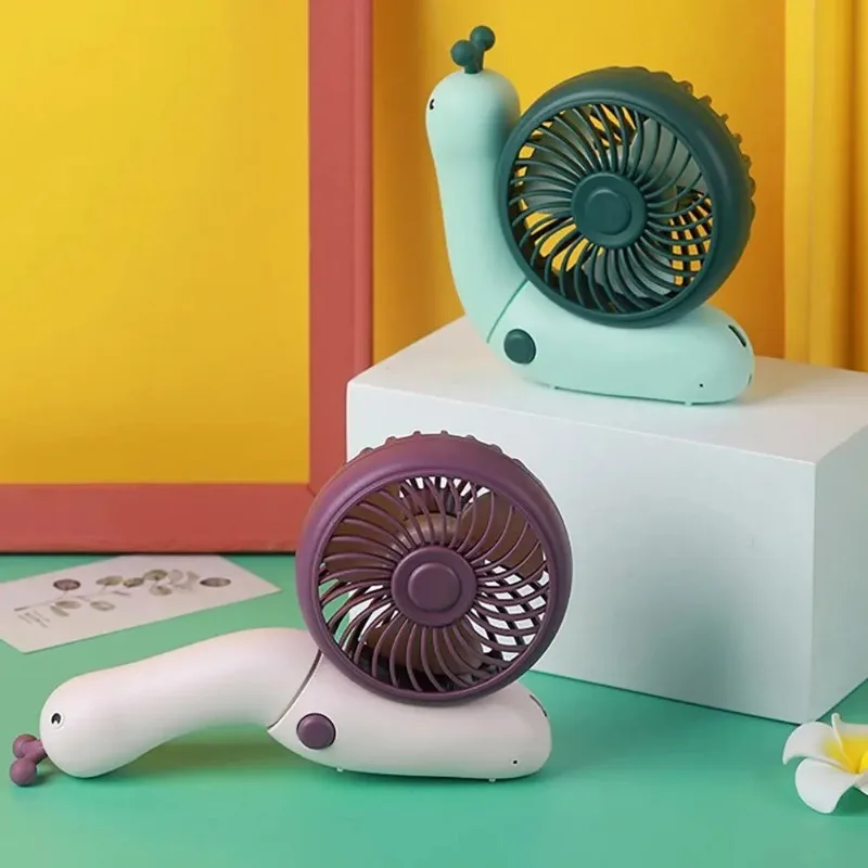 1 ventilateur de bureau portable, silencieux et puissant, pliable, en forme d'escargot._voghion.com