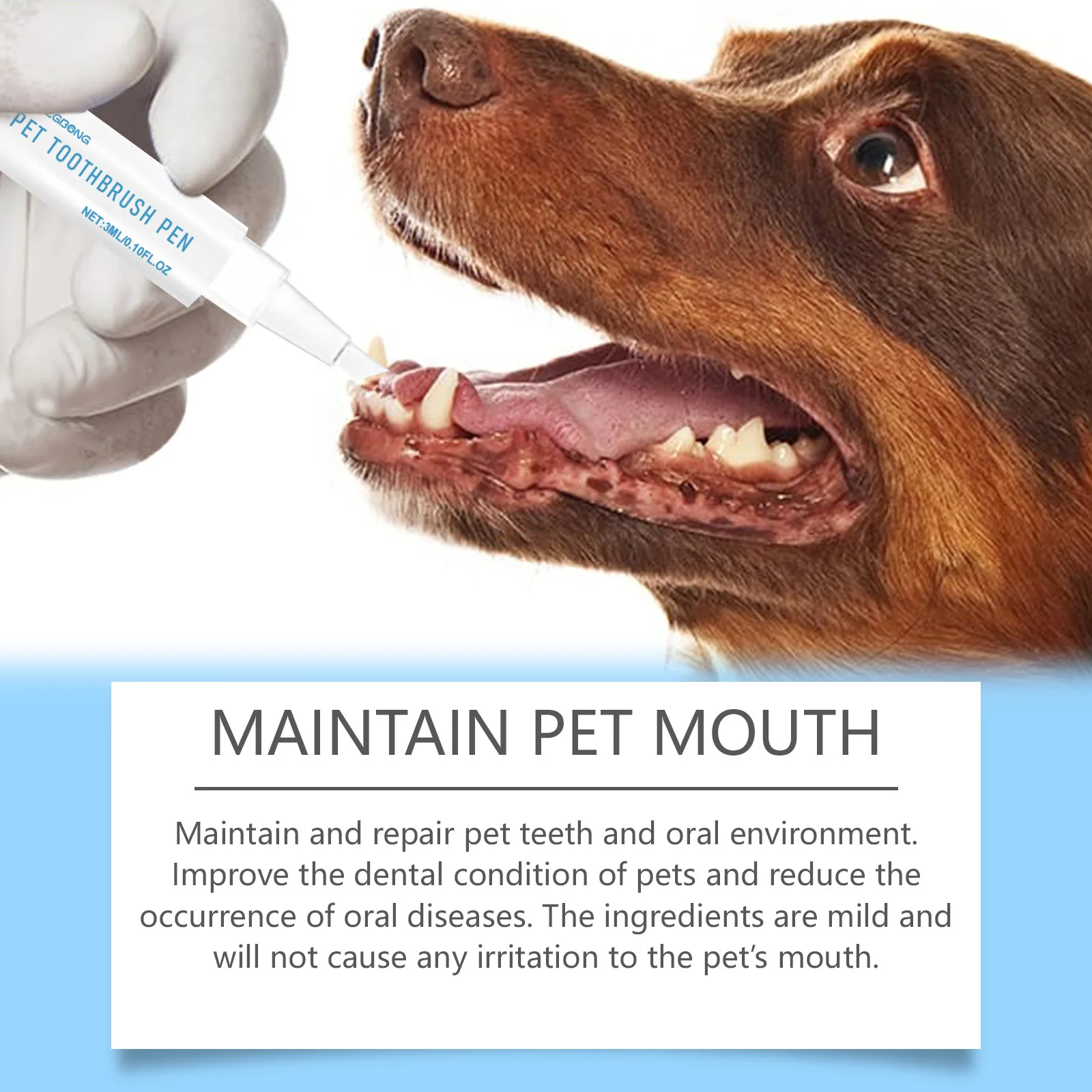 Oral Cleaning Gel Pen For Dogs And Cats Lasting Fresh Breath Remove Dental Stain Reduce Tartar Plaque Pets Tooth Whiten-ing Pens view 4