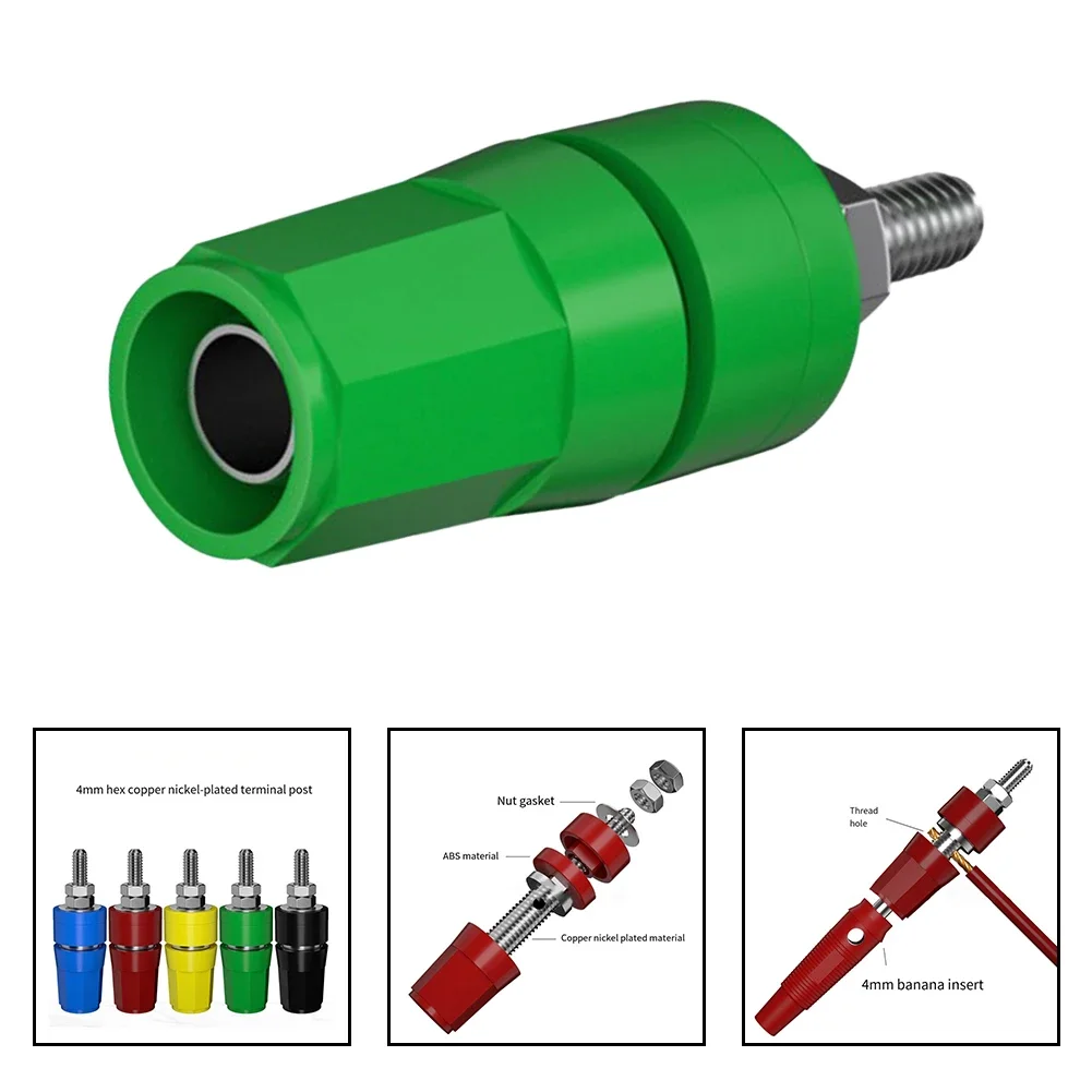 10PCS 4MM Banana Socket Binding Post Electrical Connector Terminal J.50010 Binding Post 37.5mm Electrical Connector Terminal