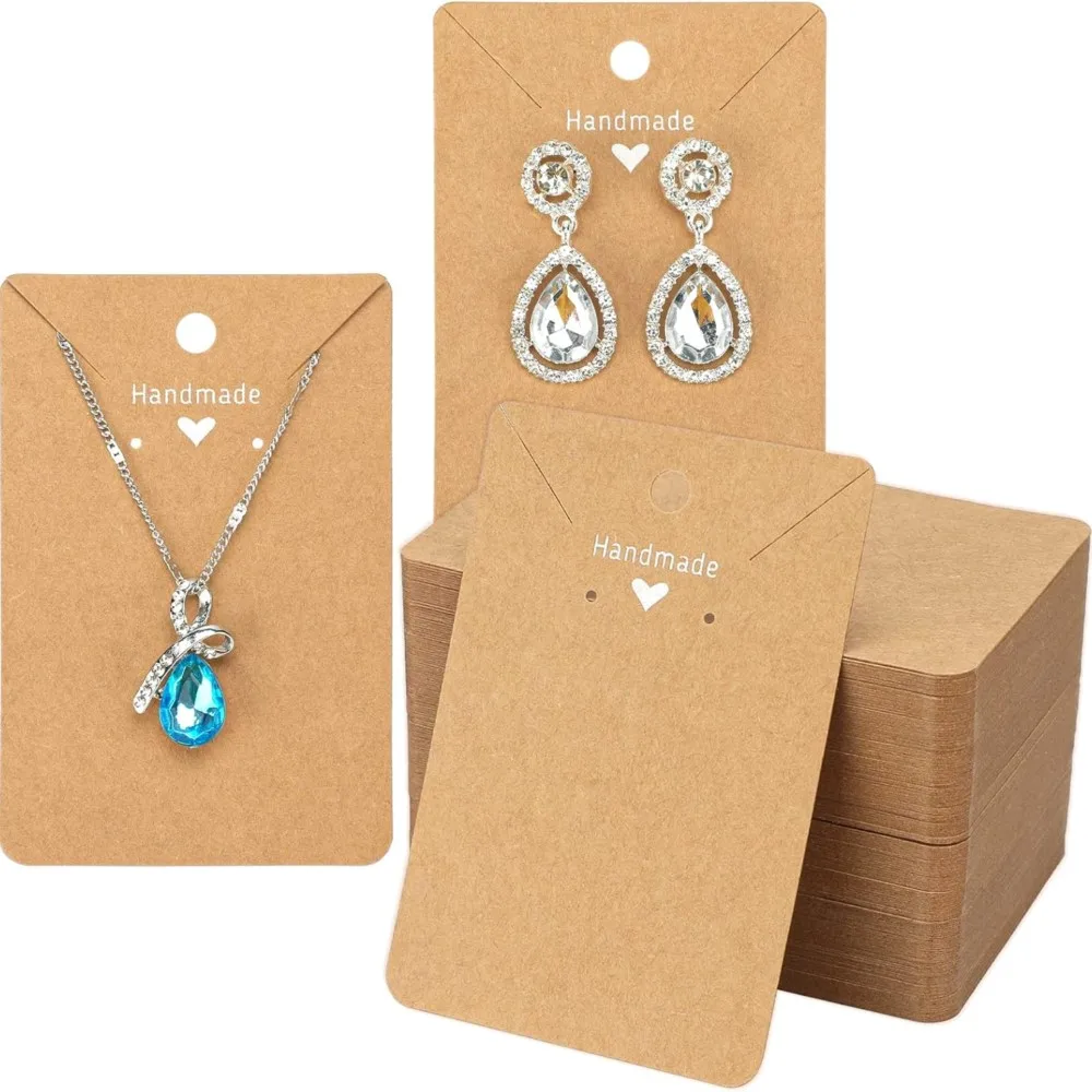 

50Pcs/Lot Necklace Paperboard Earring Cards Cardboard Holders Display Tag For DIY Jewelry Small Business Packaging Wholesale