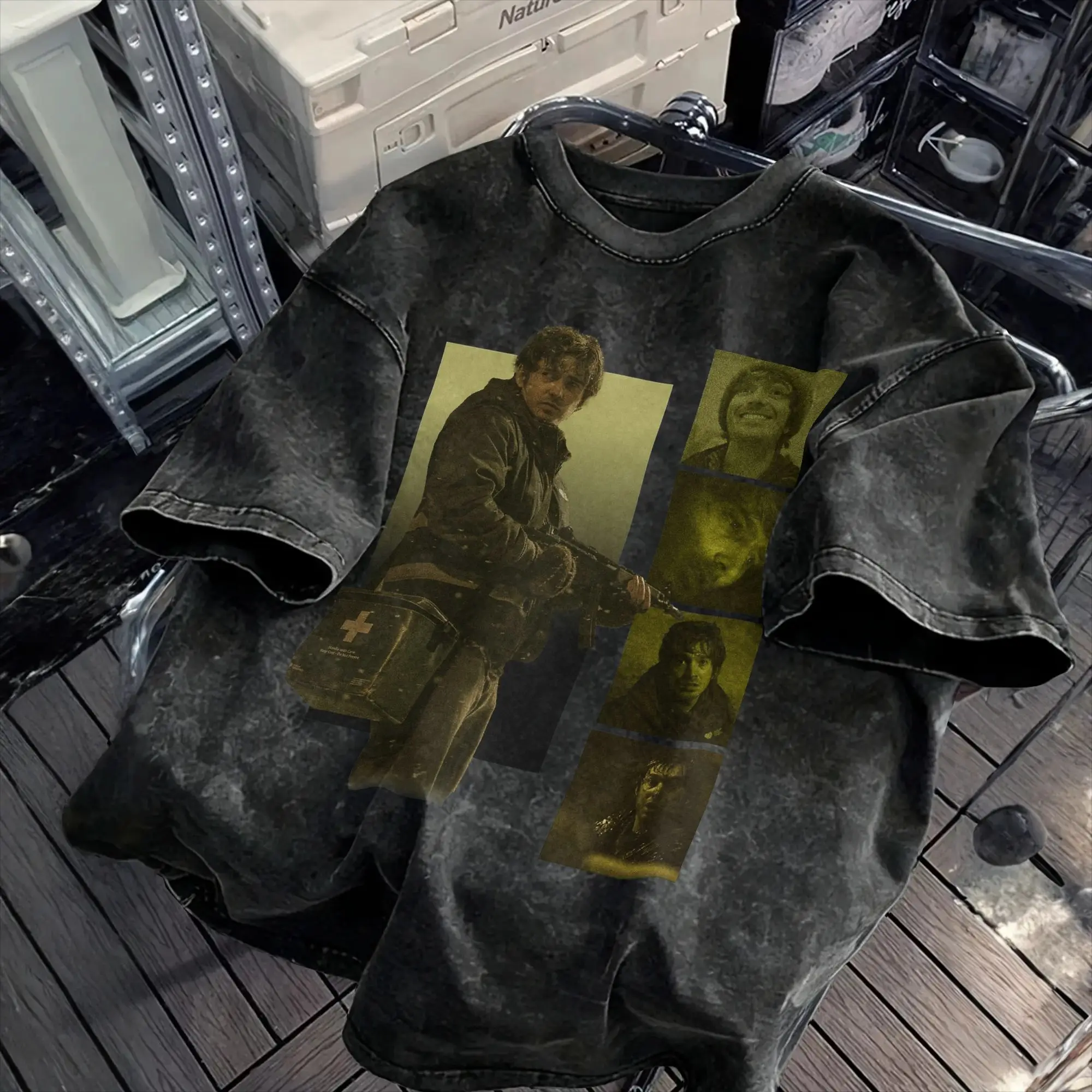 Resident Evil Movie Bryan Hodukavich Washed T-Shirt Male  Aesthetic Cotton T-Shirts Summer Print Plus Size Clothes