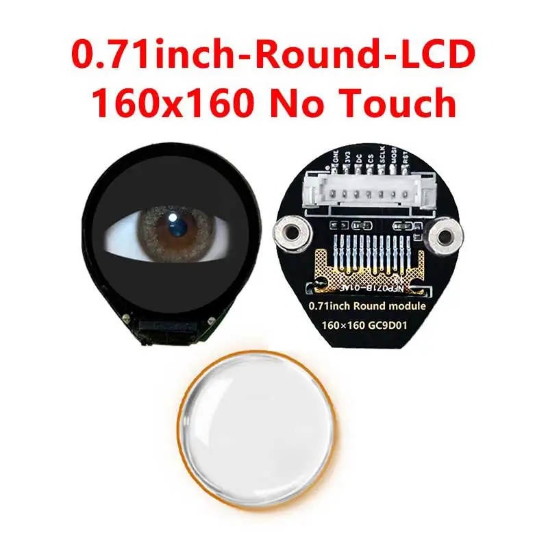 

0.71 inch Electronic EYE Round LCD Display Screen For Arduino Raspberry Pi ESP32 Pico STM32