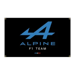 Alpines Professional Super Racing Team Feel Polyester Printed Banner Tapestry, Décoration de garage ou d'extérieur, 90x150cm