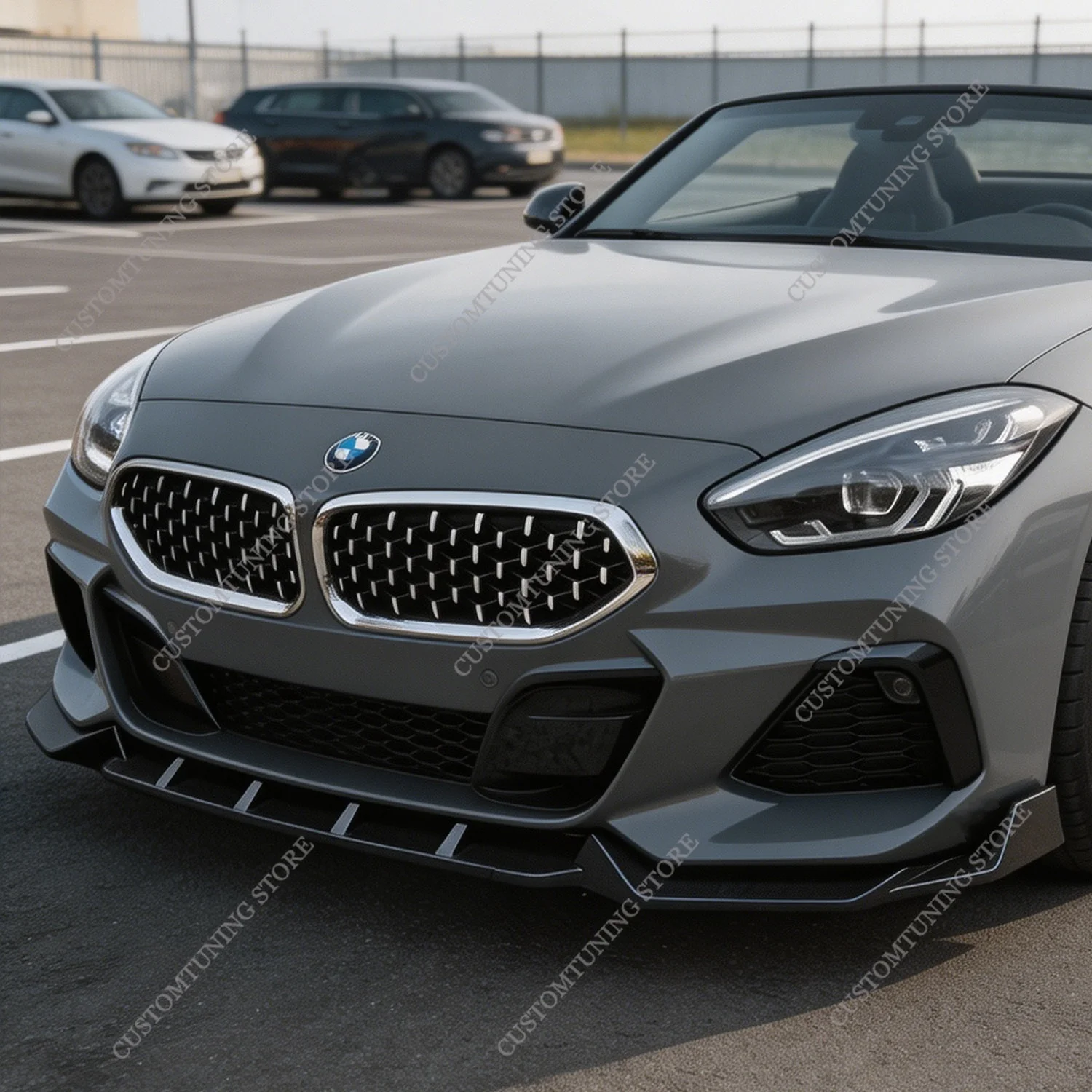 

For BMW Z4 G29 M Pack Competition Style Front Bumper Lip Spoiler Splitter Diffuser Z4 M40i/M Sport 2019-2026 Bodykits Tuning