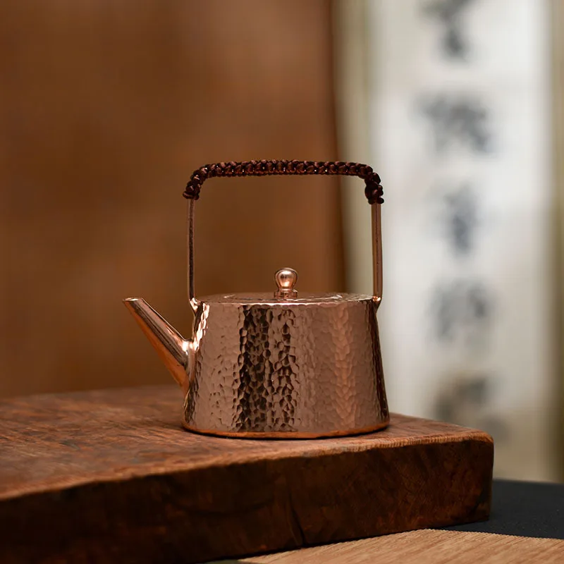 

400ml Copper teapot pure copper, handmade, small tea pot, handle, tea pot, boiling water, copper pot, Kung Fu teapot, and more