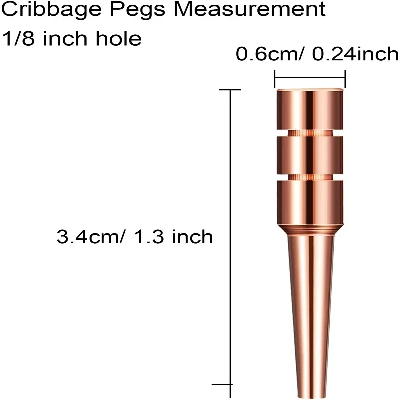 

100pcs Steel And Brass 3Silver 3Black 3gold 3Copper Cribbage Pegs For 1/8 Hole Game Scoring Bar