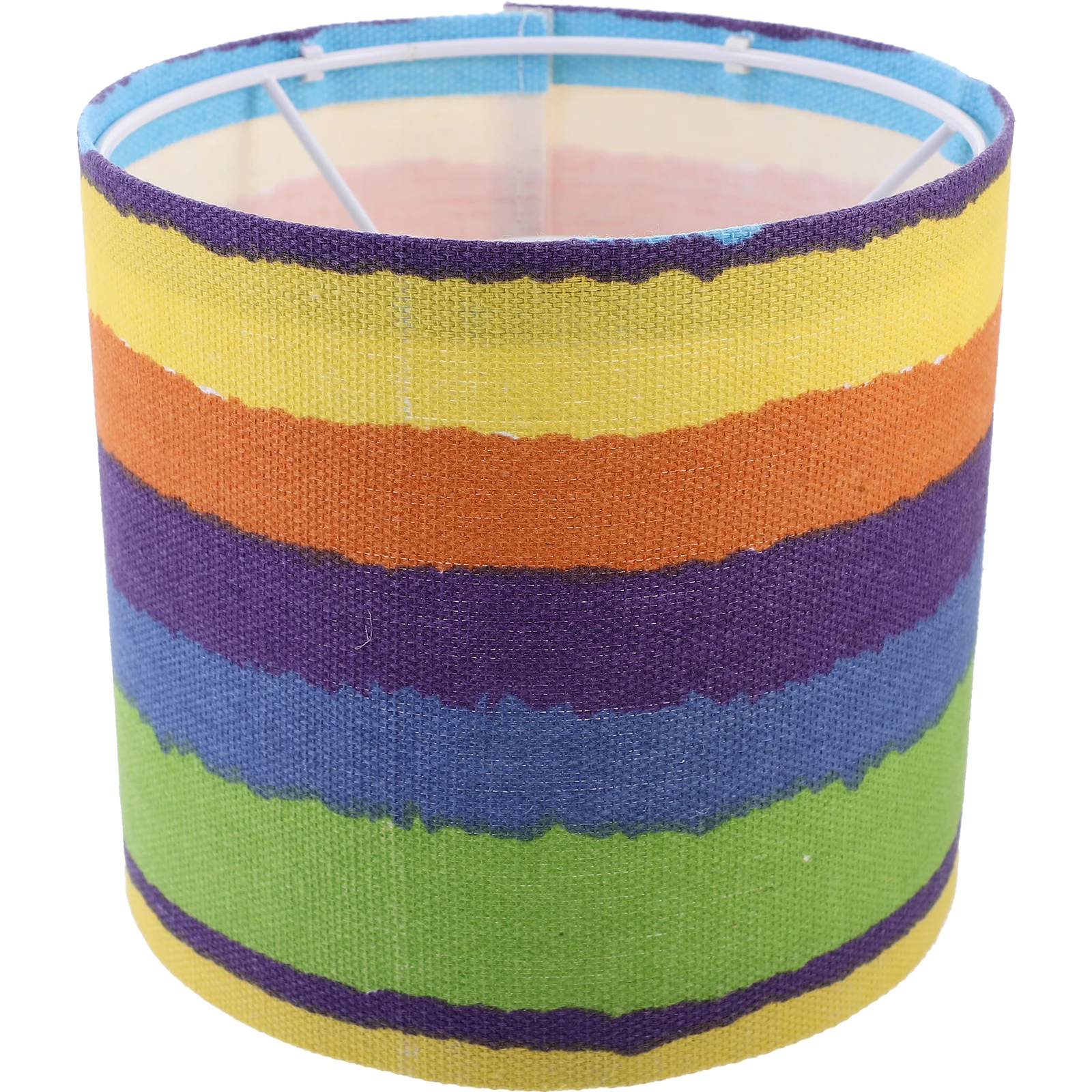 

1 шт., красочный Радужный абажур, тканевый светильник для декора комнаты, потолка, современная декоративная люстра, смягчающий свет для глаз