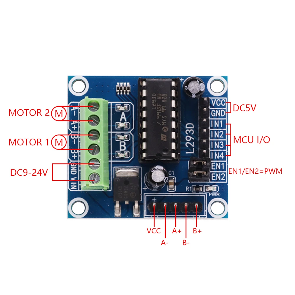 Mini 4CH L293D 4-Channel Motor Drive Shield Expansion Board Module High Voltage Current Module For Arduino MEGA 2560 MEGA2560