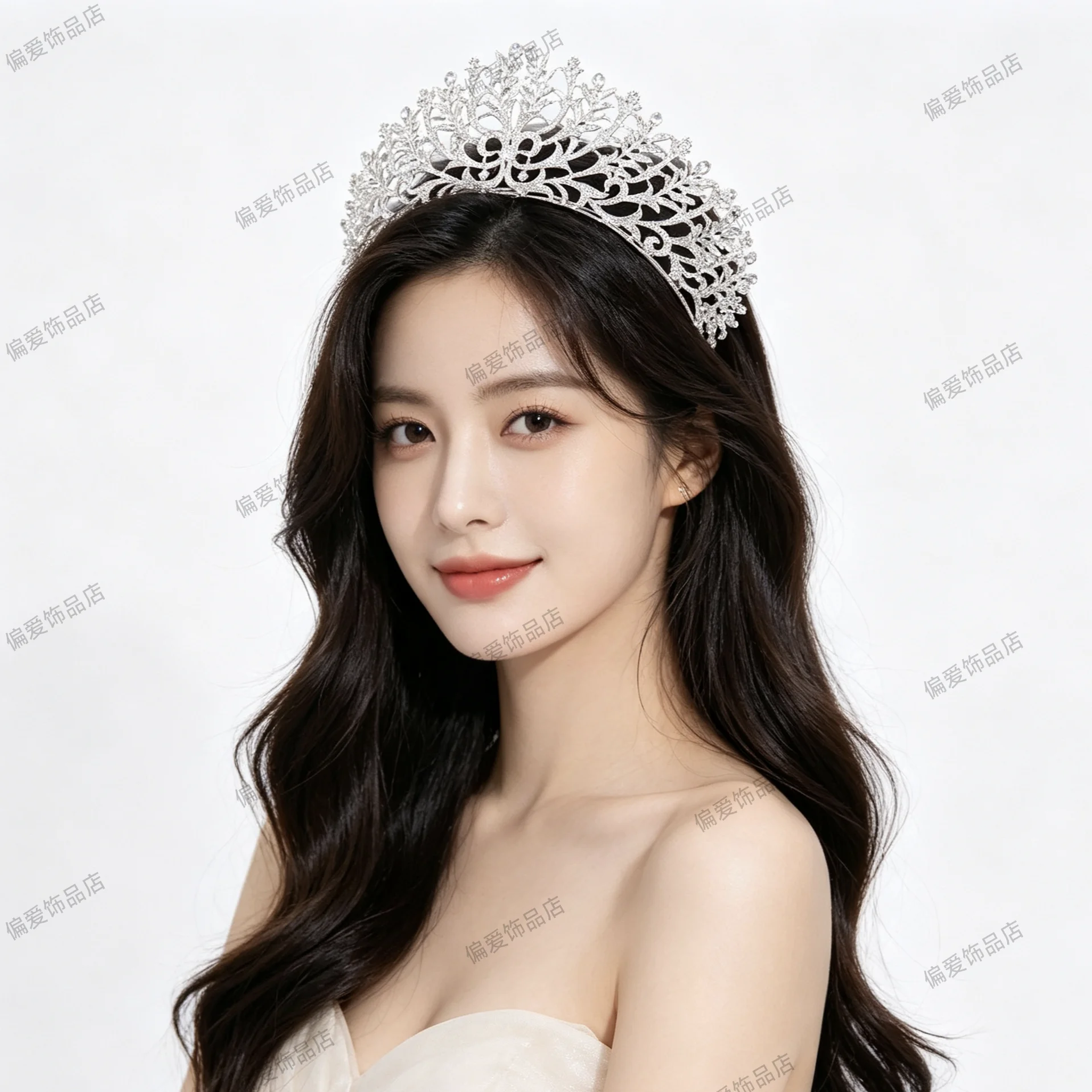 Luxury Branch Rhinestone Bridal Tiaras Crown Baroque Crystal Pageant Prom Diadem Bride Headbands Wedding Hair Accessorie