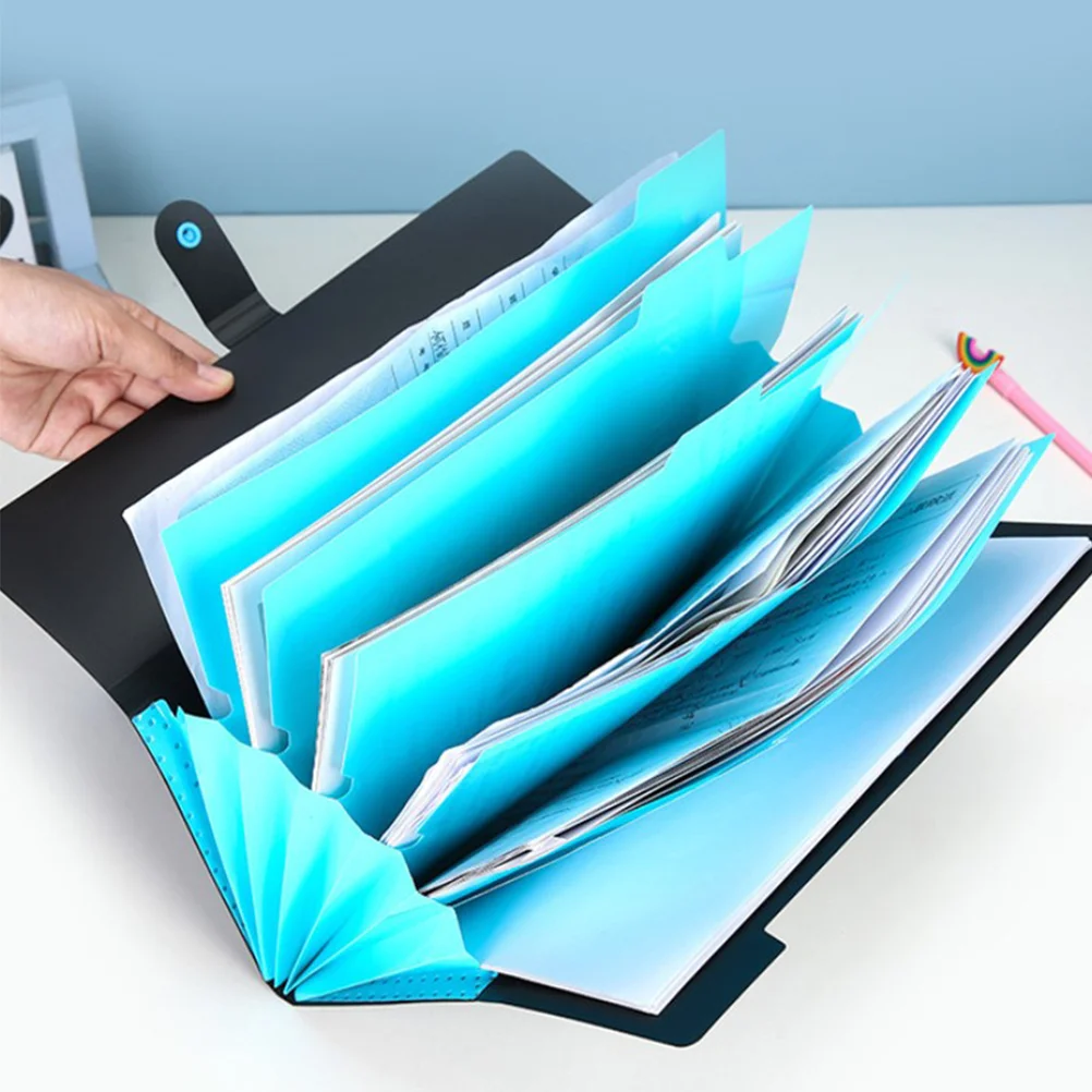 4 قطعة مجلد ملفات توسيع A4 منظم مستندات مكافحة ارتداء مكتب المنزل السفر استخدام إيصالات كوبونات تخزين التذاكر