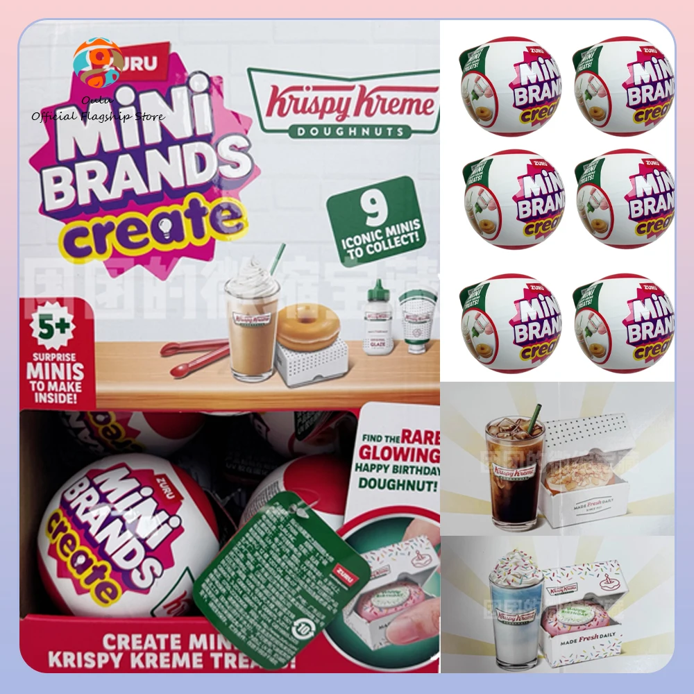 

New Original Zuru Blind Box Donut Master Diy Mini Surprise Ball: Donut Ball & Coffee Beverage Gourmet Dessert Ball Mystery Box