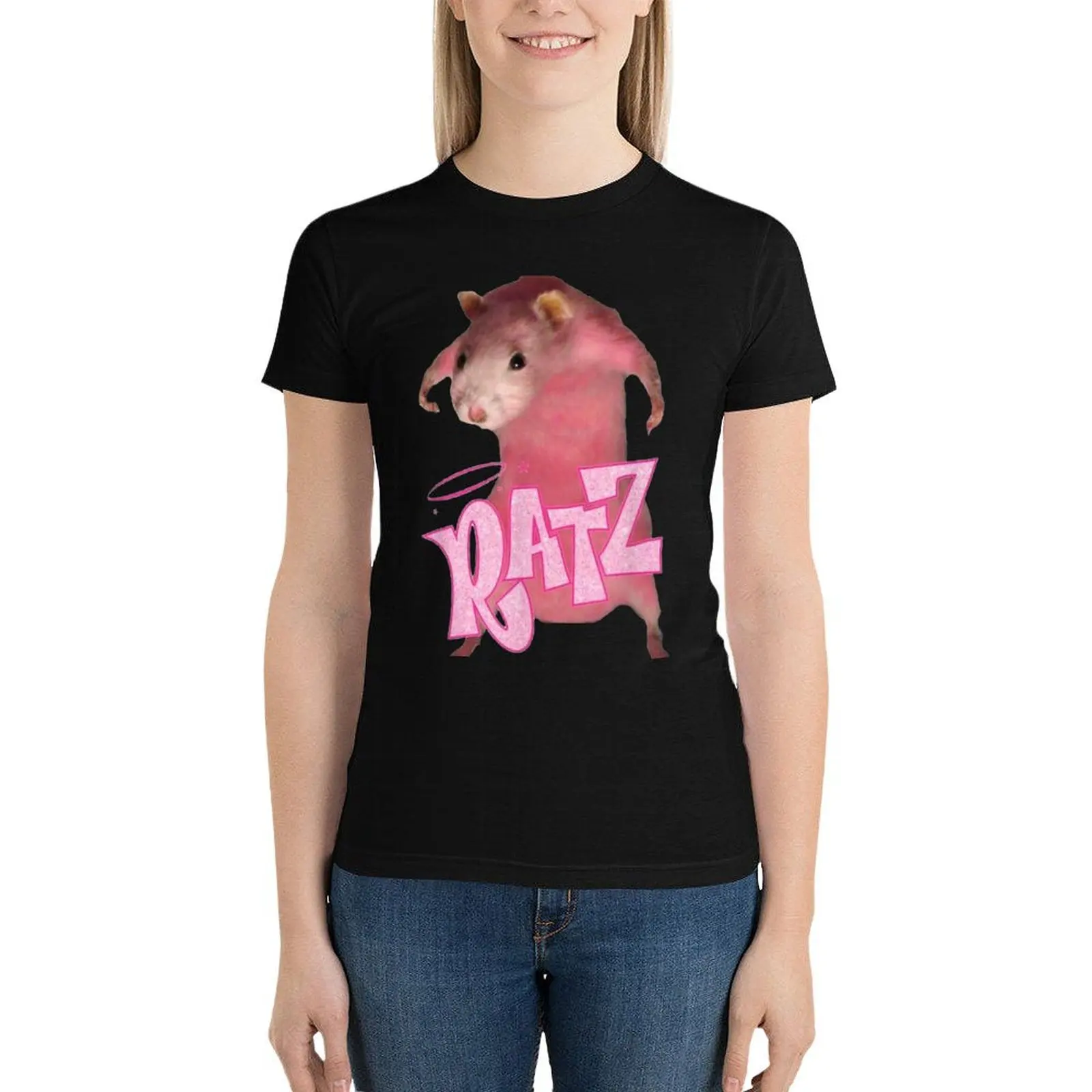 

RATZ FUNNY RATT PINK RATZ T-Shirt tees funny T-shirt Women