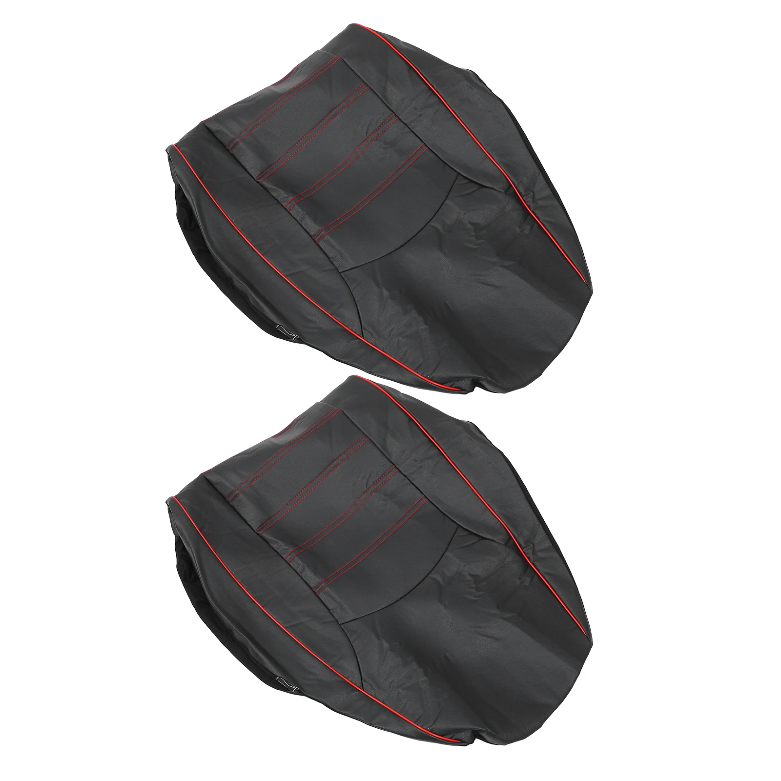 

2Pcs Car Seat Cover Waterproof PU Material Universal Fit Front Auto Protector SUV One piece Design Practical Long Life