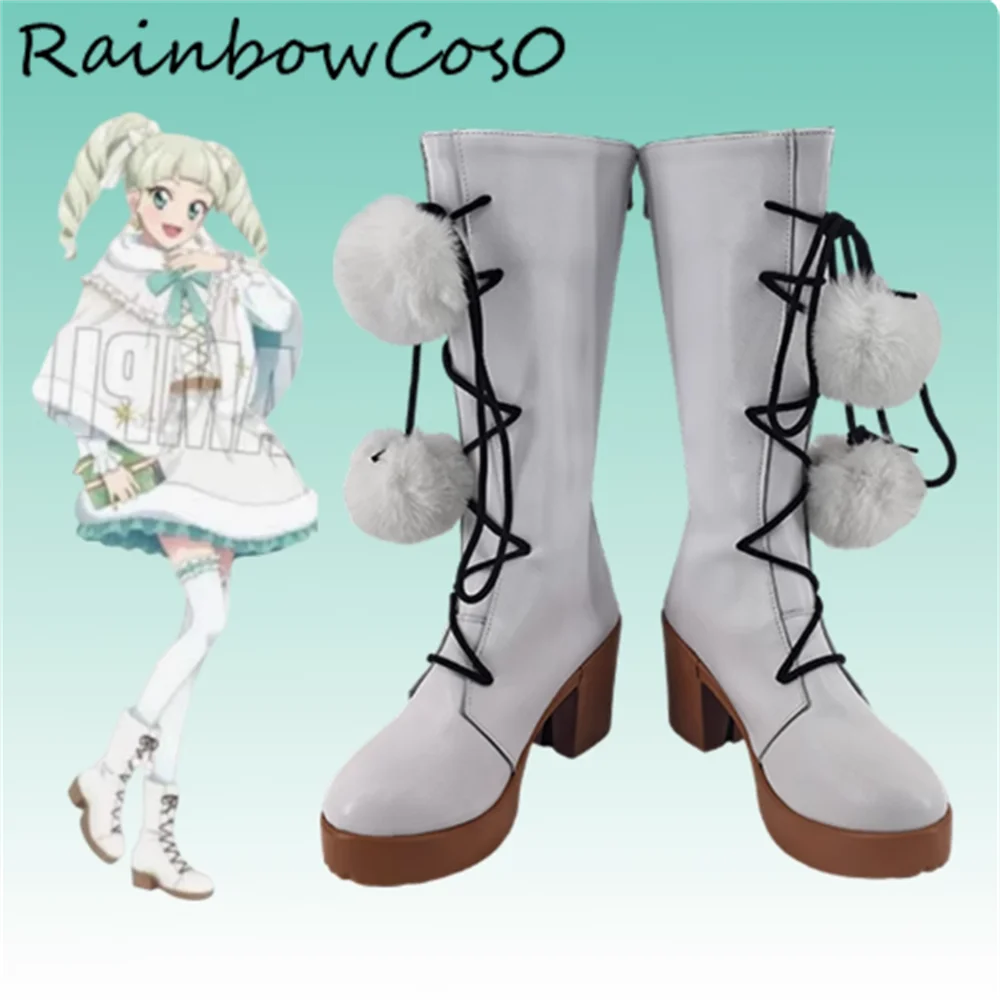 Todo Yurika Aikatsu Aikatsu! Cosplay Schuhe Stiefel Spiel Anime Party Halloween RainbowCos0 W5406