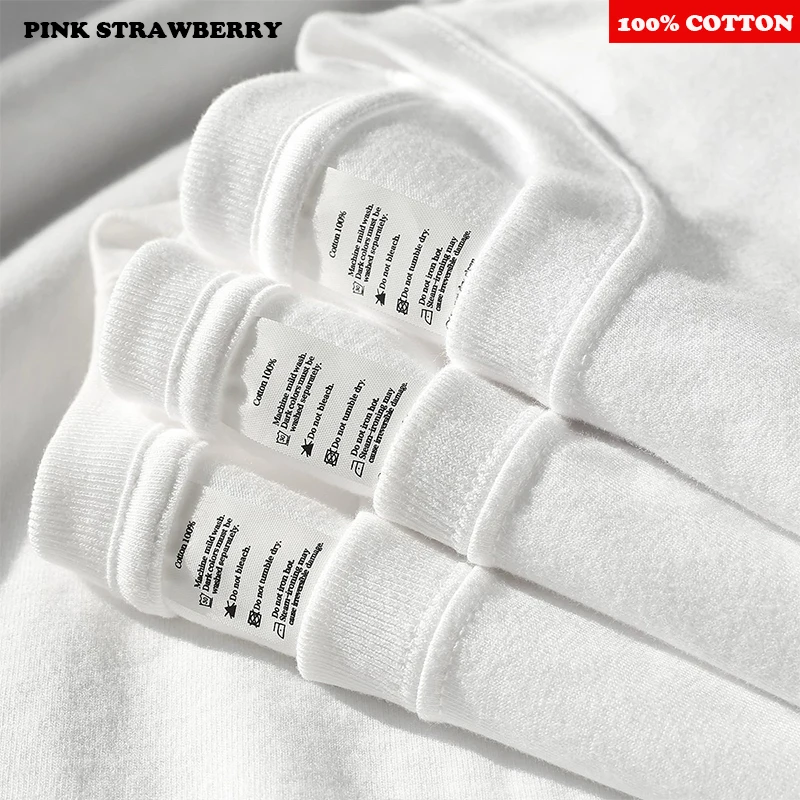 Koszulka damska w stylu koreańskim, biała, z długim rękawem, jesień-zima 2025, nowa, 100% bawełna, oversize, luźna, top, odzież damska Y2k