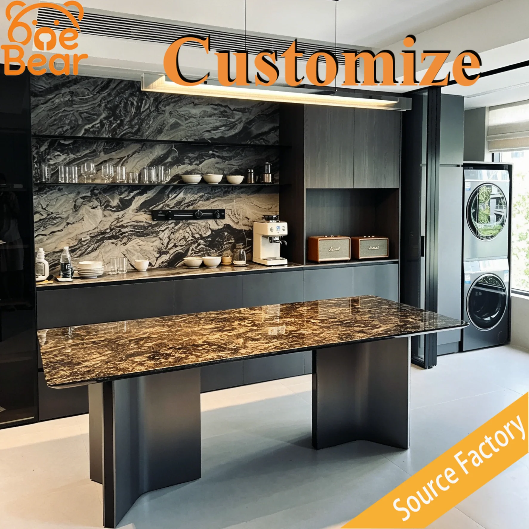 

Luxury Onyx Marble Dining Table Translucent Stone Top Handcrafted Furniture for Exclusive Living Space