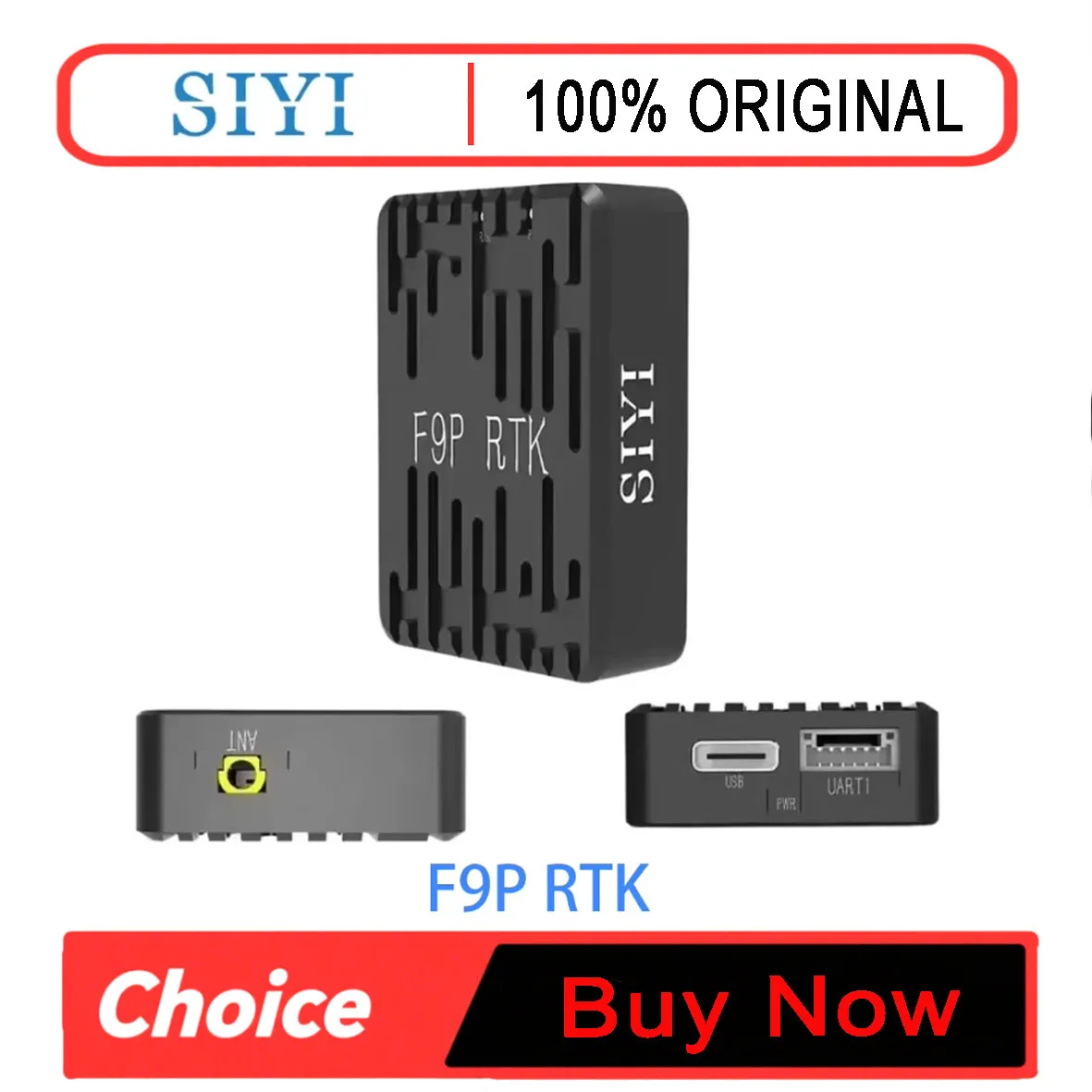 SIYI F9P RTK Module 4-Satellite Dual Band Anti-Jamming Centimeter Level Positioning for Industrial UAV Mapping Agriculture Drone
