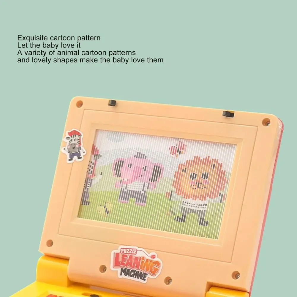 Plastic educatieve laptop voor peuters Batterij LED-display Mini-simulatie Notebook Intrekbare muis Muziekfunctie