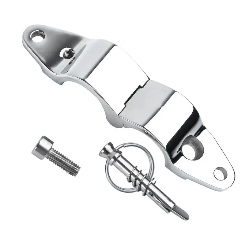 Bimini Top Hardware 316 Stainless Steel Ring Pin Pipe Clamp Marine Awning Pipe Connector With Ring Lock Pin Marine Hardware tool