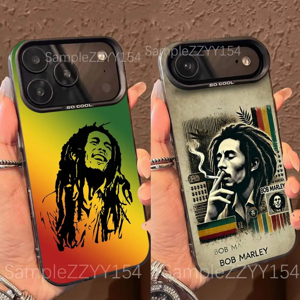 

Bob Marley Rasta Lion Phone Case For iPhone 17,16,15,14,13,12,X,8,Pro,Max,Plus,E,SE4,Air,Mini Black IMD Matte
