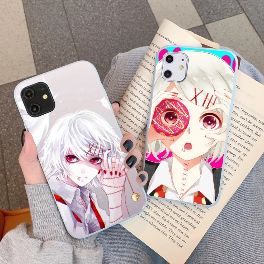 Juzo Suzuya Tokyo Ghouls Phone Case For IPhone 14 11 12 13 Mini Pro Xs Max 8 7 6 6S Plus X XR Solid Candy Color Case