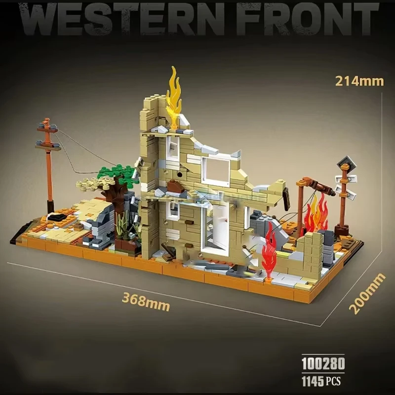 WW2 المدينة الغربية الجبهة معركة المشهد بنة عدة M22 ضوء دبابة ، الأمريكية العسكرية M3A1 ، M6 نماذج من الشاحنات لعبة الطوب الاطفال هدية