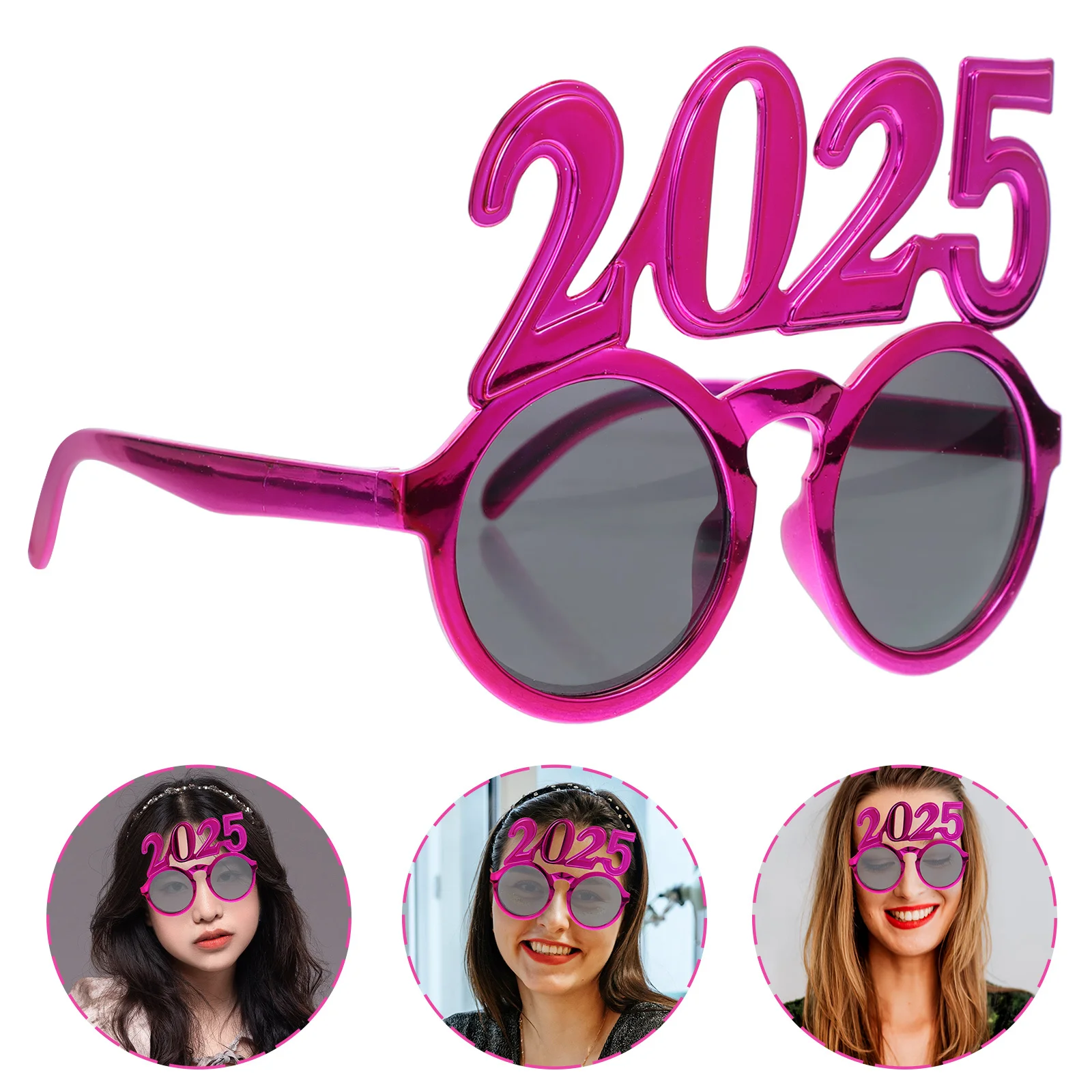

2025 New Year Eyeglasses ABS Funny Party Glasses Photo Booth Props New Year Photo Prop Festival Supplies Funny Sunglasses