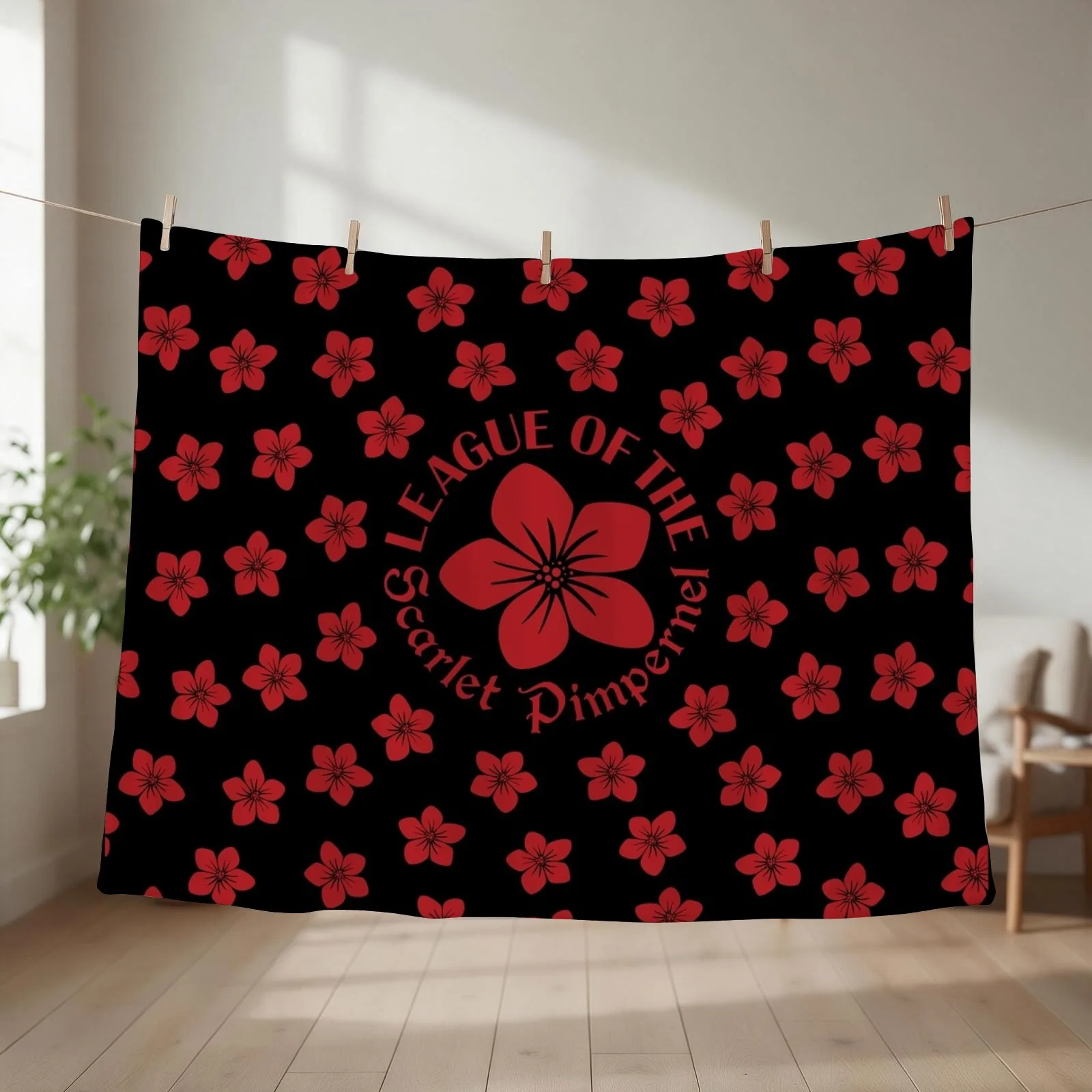 League of the Scarlet Pimpernel Throw Blanket couch cozy soft plush fuzzy picnic outdoor blanket