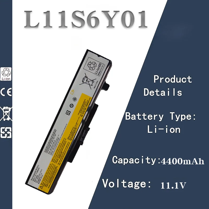 Новый аккумулятор 11,1 В, 4400 мАч для Lenovo Y480/G410/G480/Y580 |   Модель L11S6Y01 |   6-я поддержка ядра