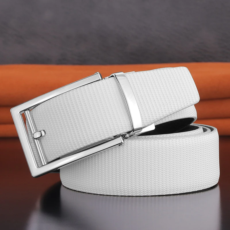 

2022 High quality designer white belts men pin buckle fashion genuine leather famous brand cowboy casual ceinture homme