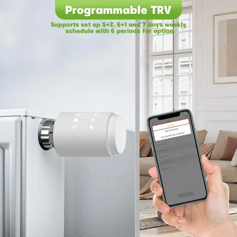 Tuya Smart ZigBee Radiator Actuator TRV Programmable Thermostatic Radiator Valve Remote Temperature Controller Via Alexa Google