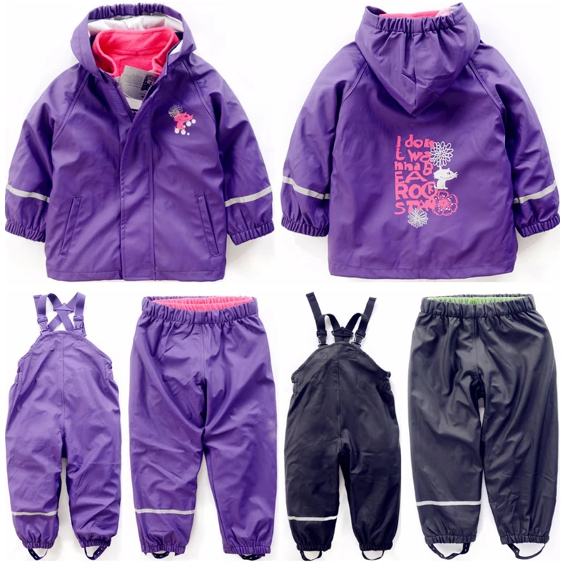 Children wind rain suit boys and girls play water suit (removable) inner suit a is equal to two sets of rain suit