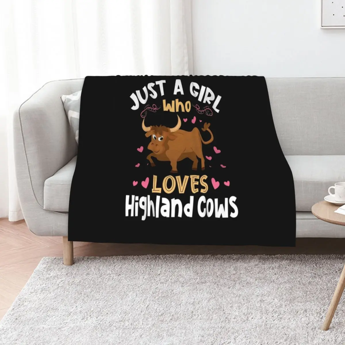 Just a Girl who Loves Highland Cows Throw Blanket Thermal Thins wednesday Multi-Purpose Plush Blankets
