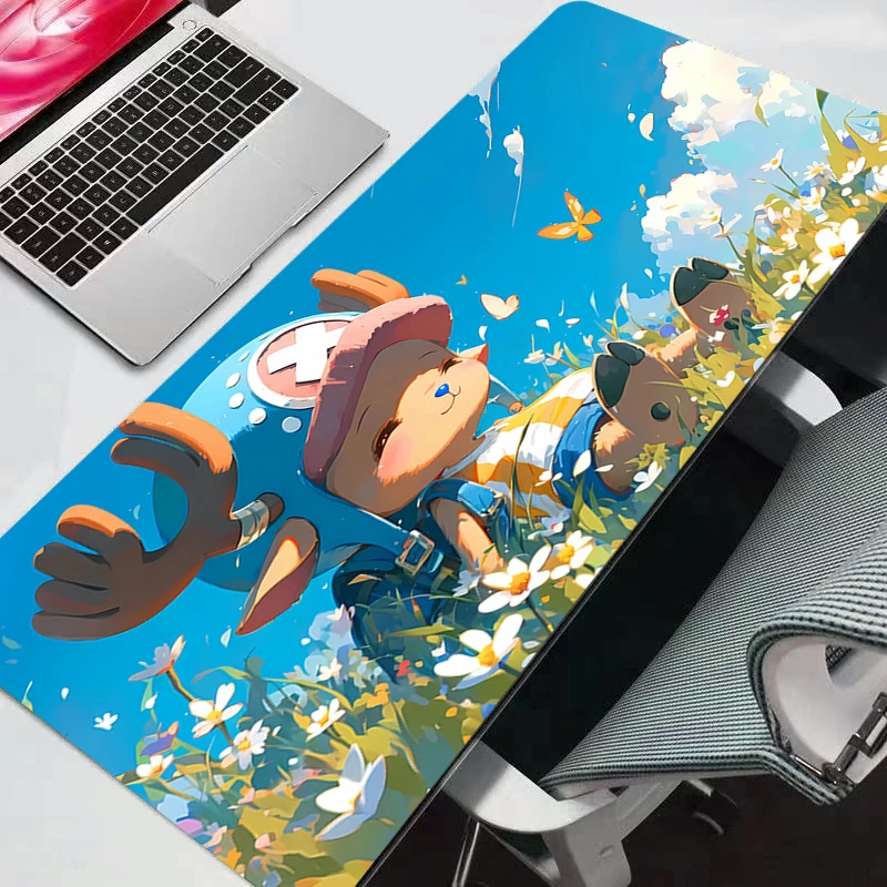 

Коврик для мыши игровой, большой, для ноутбука, нескользящий, резиновый, для компьютера, настольный коврик, цельный, 90x40, аниме