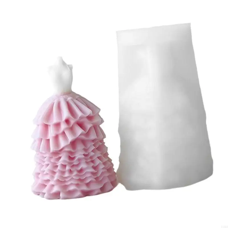 

Fishtail Dress Mold Silicone Mould for Handcrafts Soap Strapless Evening Gown Shaped Gypsum Ornament Mold F3MD