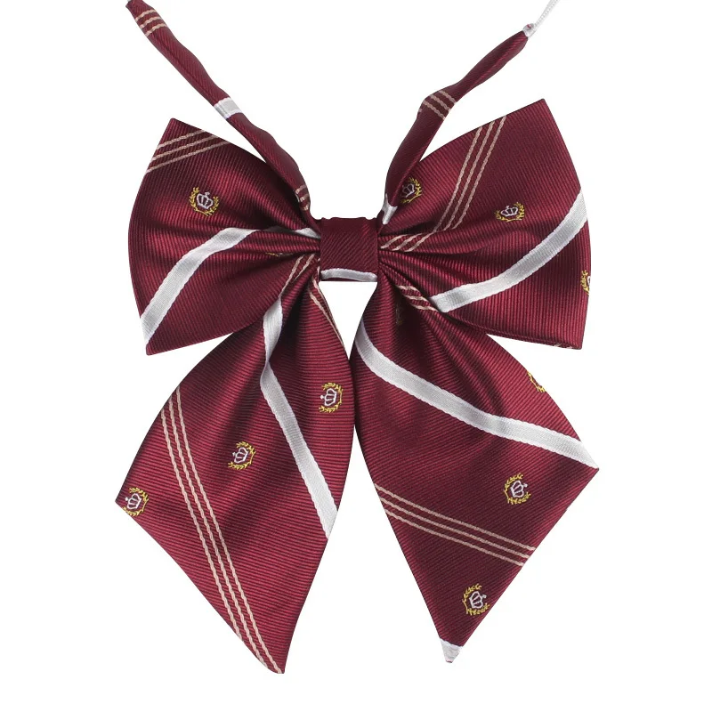 2024 Mode JK Fliege weiblich rot schwarz großen Bowknot Mädchen Student Abschluss Bachelor Kleidung Accessoires Frauen Kragen Krawatte