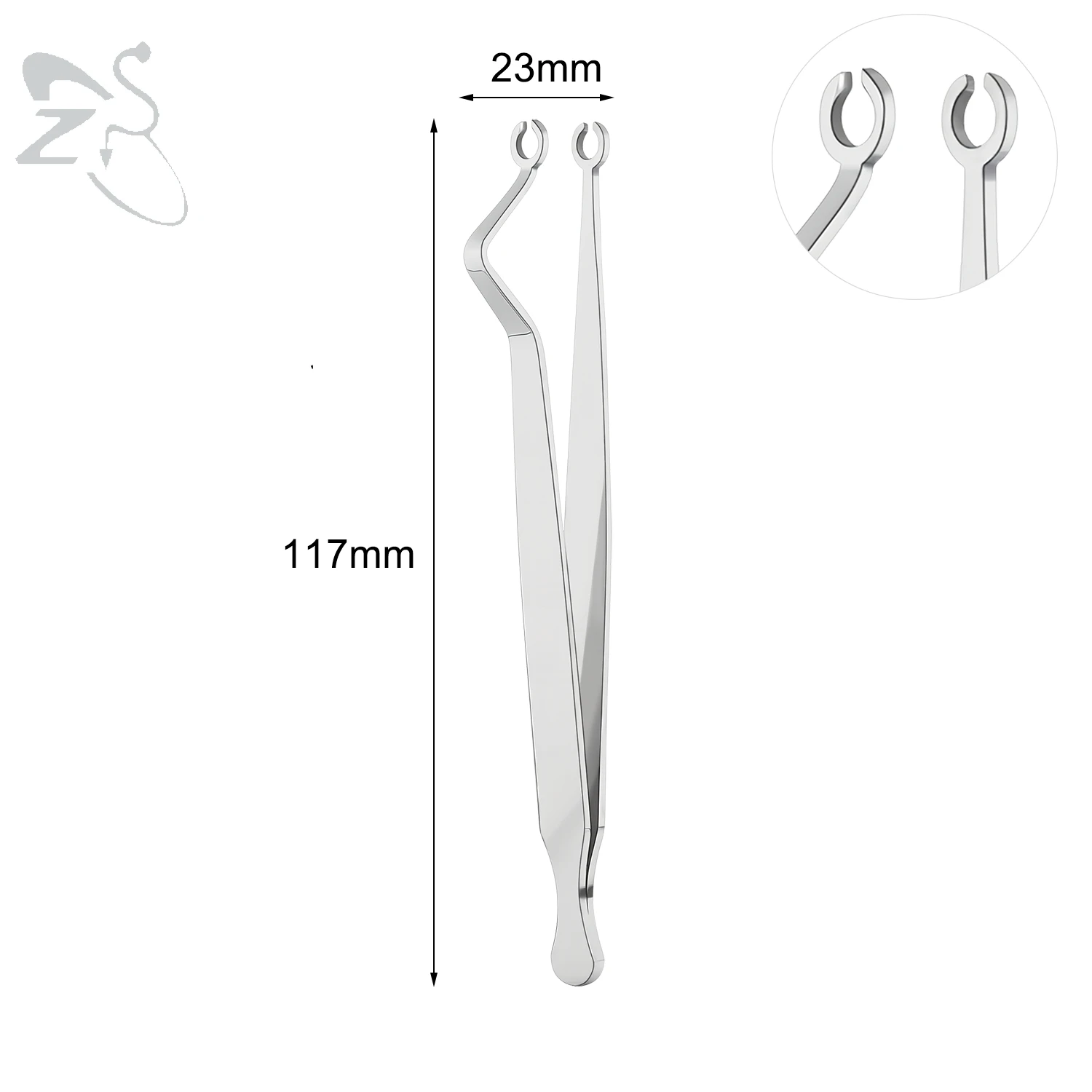 ZS 1PC Edelstahl Piercing Klemme Schlitz Locking Forcep Öffnung Piercing Zange Werkzeug für Ohr Lippe Bauch Nabel Zunge piercing