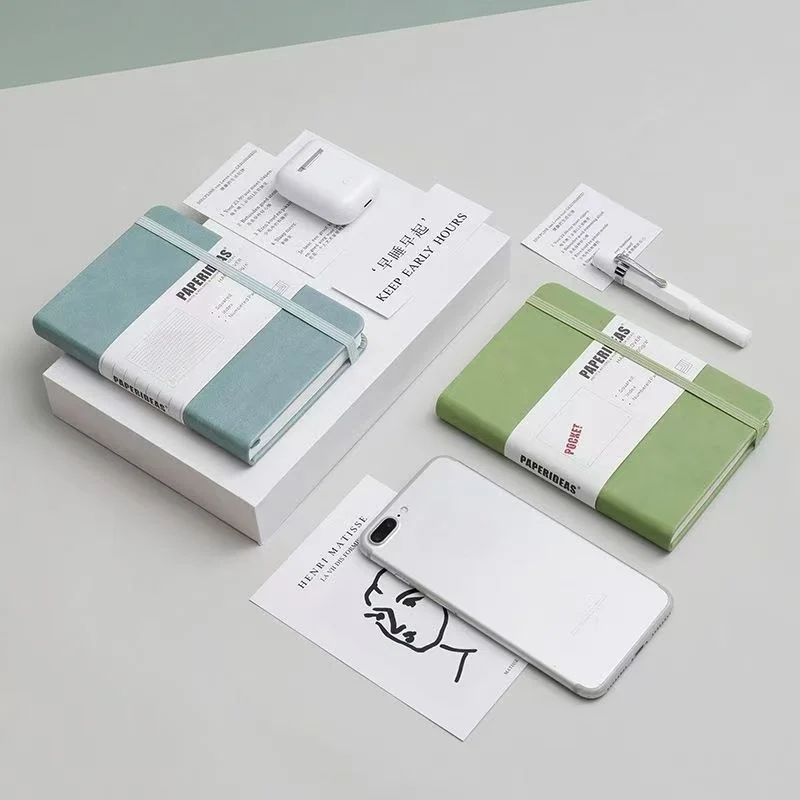 A6 Dots Pocket Notebook with Number Pages Compact Portable Mini Journals for Note Taking Planning Organizer