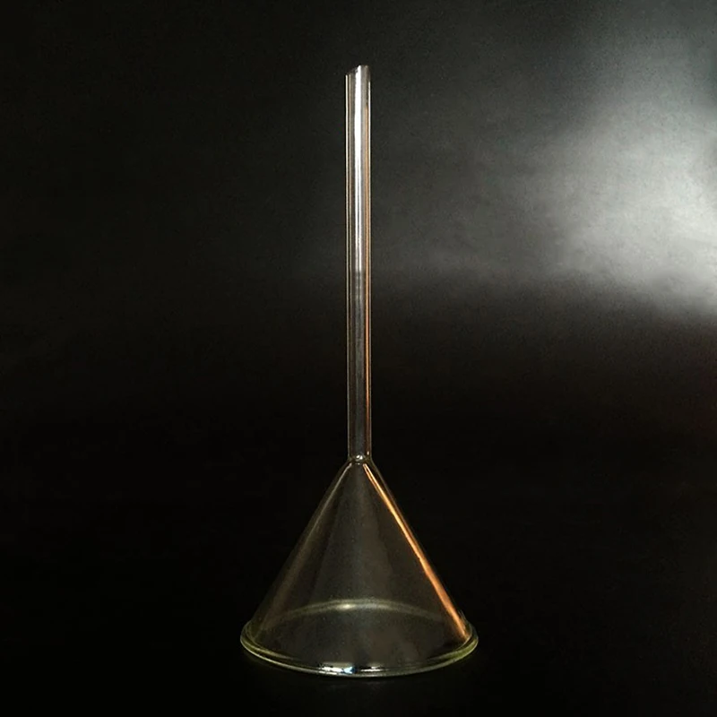 Triangle Funnel 60 degree approx, Long stem, D. 60mm/75mm/90mm, Long neck triangle funnel