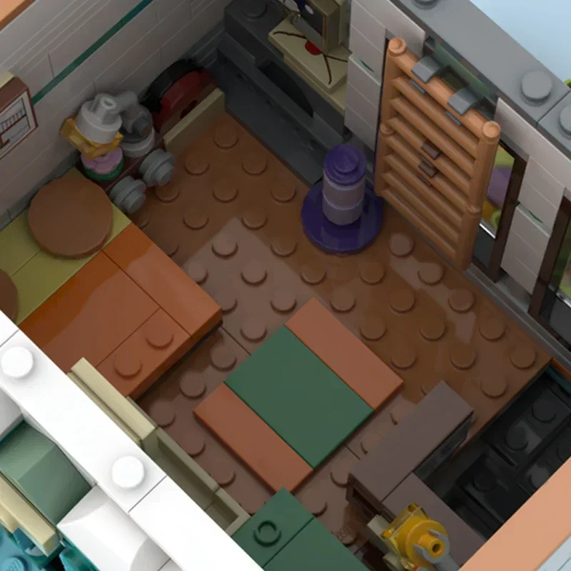 التقنية Moc الطوب مدينة عرض الشارع نموذج Cozier المنزل وحدات اللبنات دمى هدايا للأطفال لتقوم بها بنفسك مجموعات تجميع #4