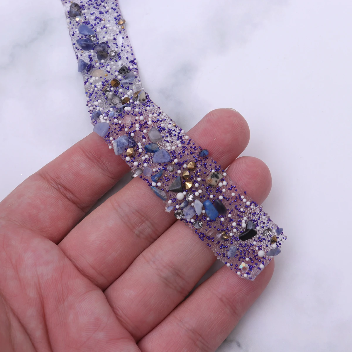 

Rhinestone Appliques Decorative Accessories Purple Crystal Trim for Wedding Dress Sash Bridal Belt DIY Crafting Projects