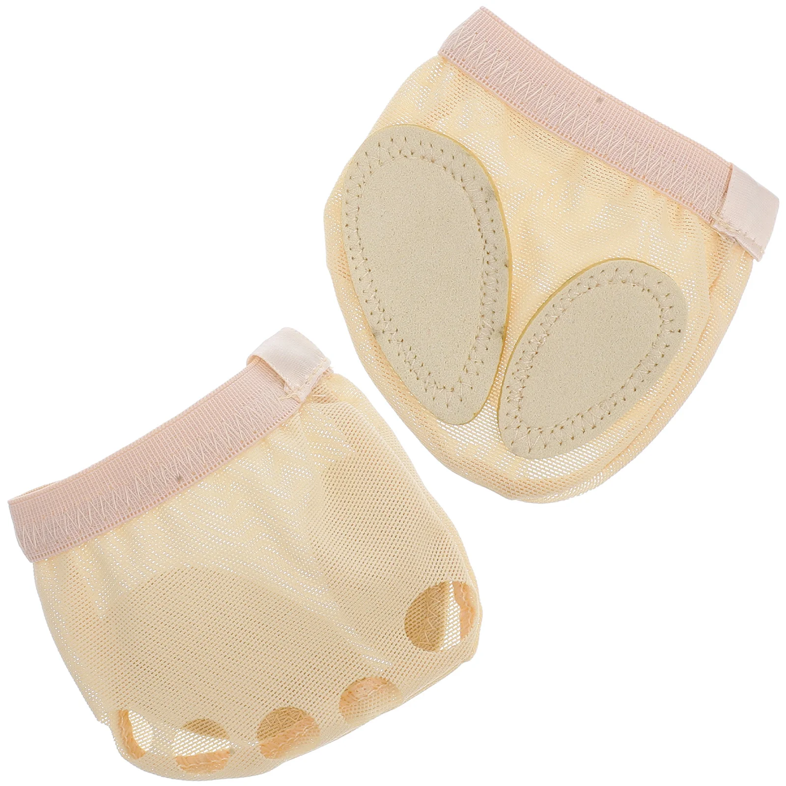 

Пара эластичных накладок на переднюю часть стопы для балета, размер S, профессиональные полуперфорированные накладки для танцевальных туфель, для йоги, современного балета, джаза